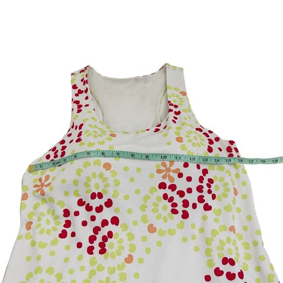 Athleta White Multicolor Floral Print Athletic Activewear Tank Dress, Size M - Picture 10 of 13
